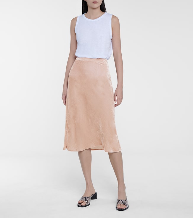 Velvet Taelyn velvet midi skirt