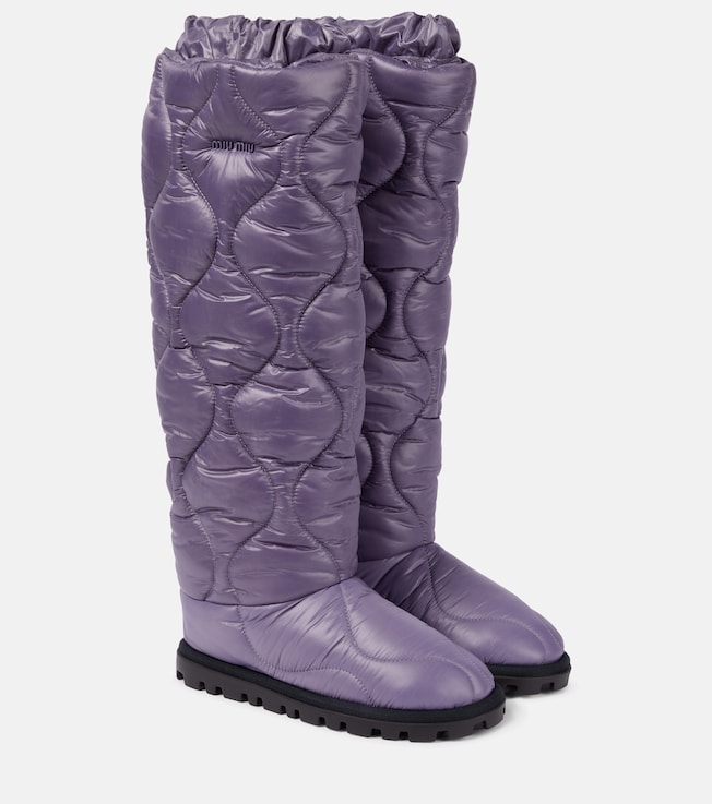 Miu Miu Padded knee-high nylon boots