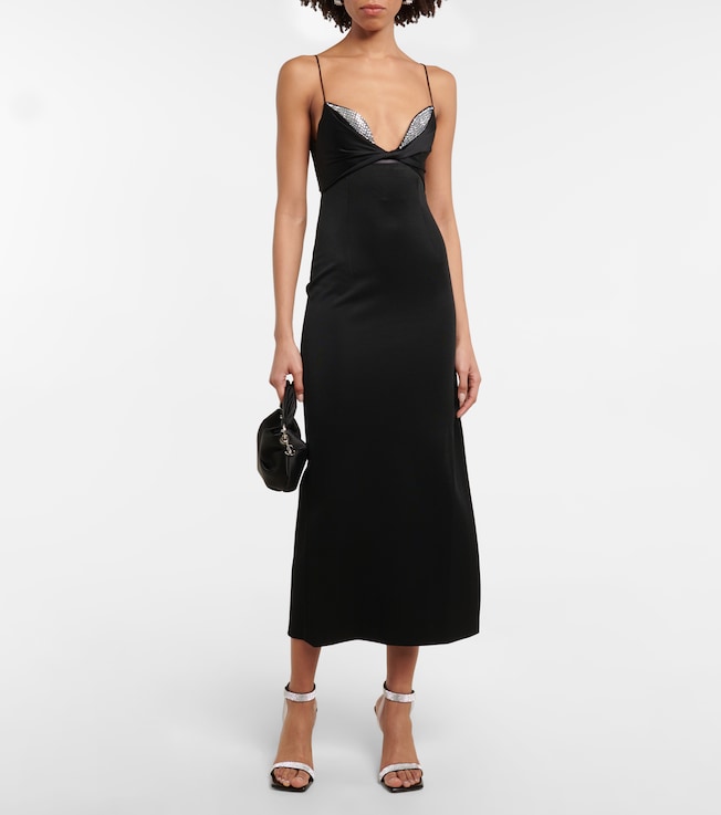 Galvan Crystal-embellished maxi dress