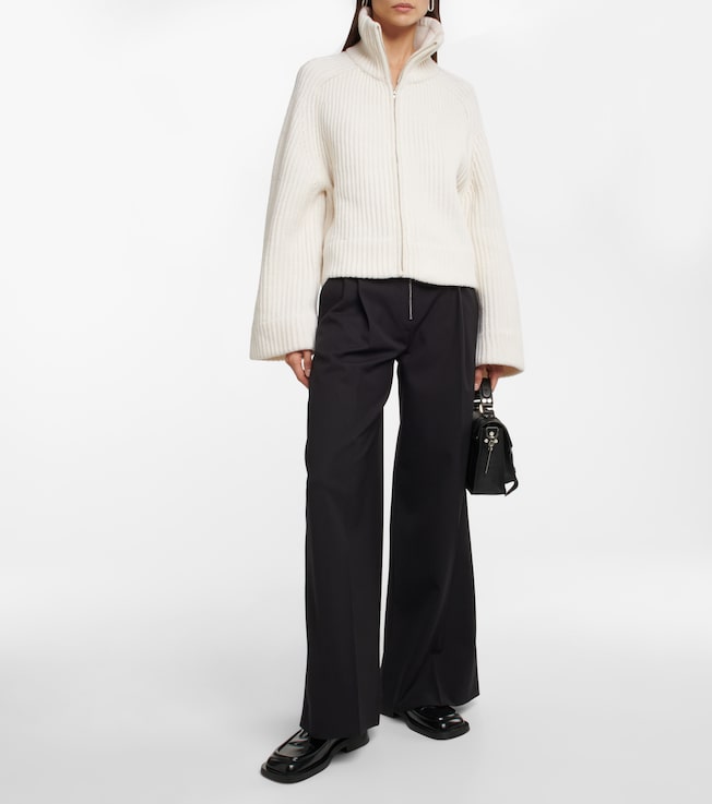 Proenza Schouler High-rise wide-leg wool-blend pants
