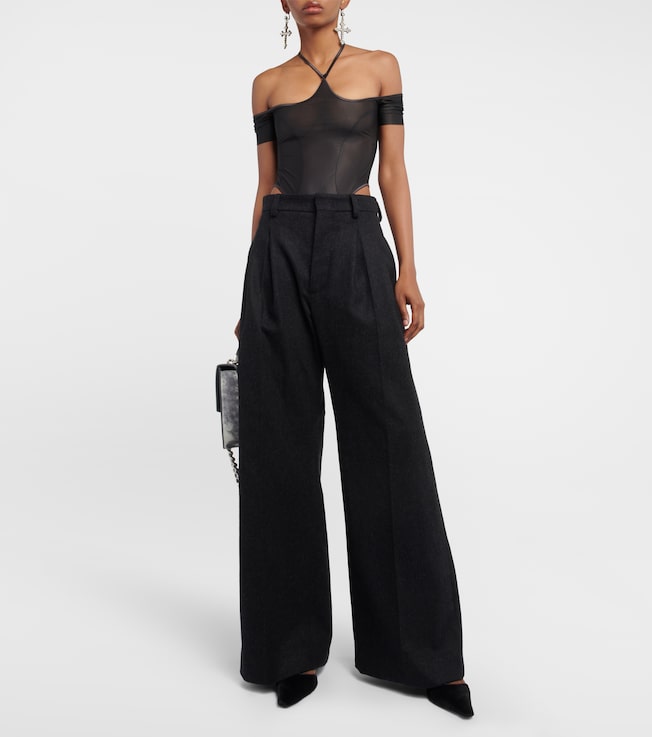 KNWLS Halterneck mesh bodysuit