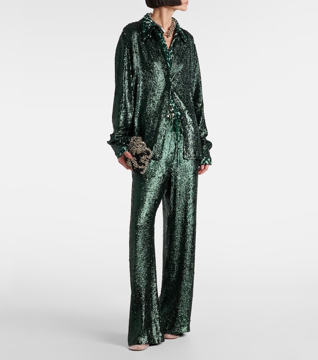 Dries Van Noten Sequined straight pants