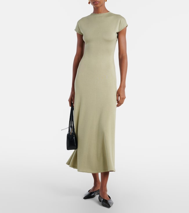 TOVE Lenore knitted wool and silk midi dress