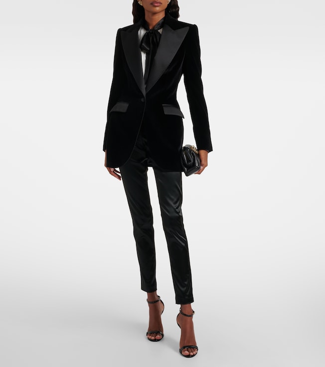 Dolce&Gabbana Cotton-blend velvet tuxedo jacket