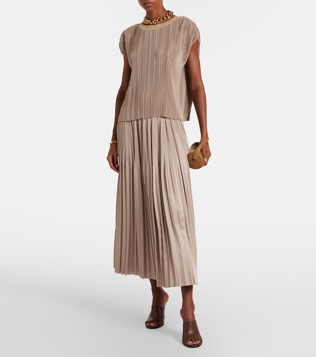 JOSEPH Rabat plissé midi skirt