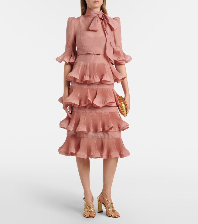 Zimmermann Tiered pleated midi dress