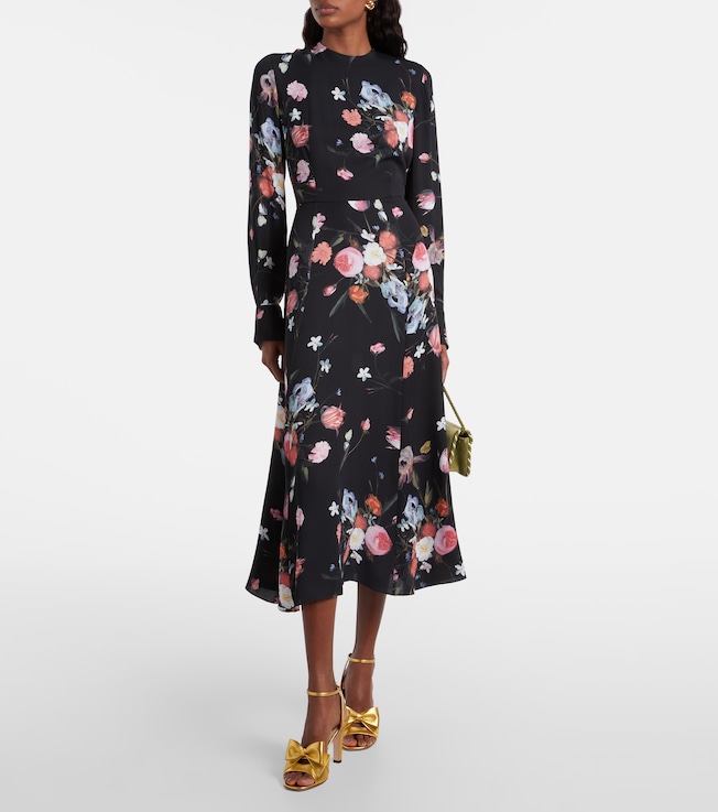 Erdem Floral crêpe midi dress