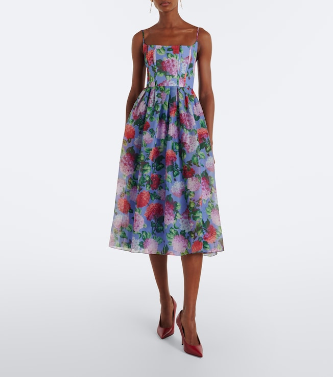 Carolina Herrera Floral silk crêpe cocktail dress