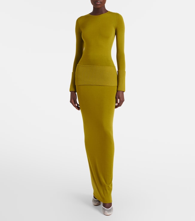 Alaïa Knitted wool maxi dress