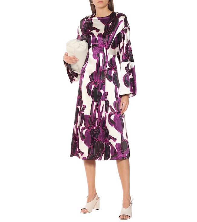 Dries Van Noten Floral silk midi dress