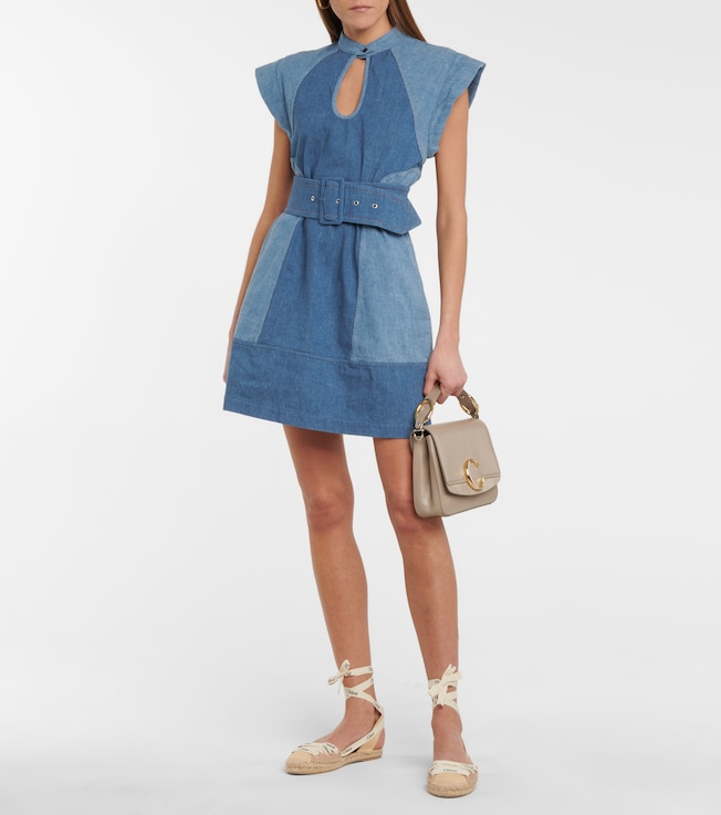 Chloé Belted denim minidress