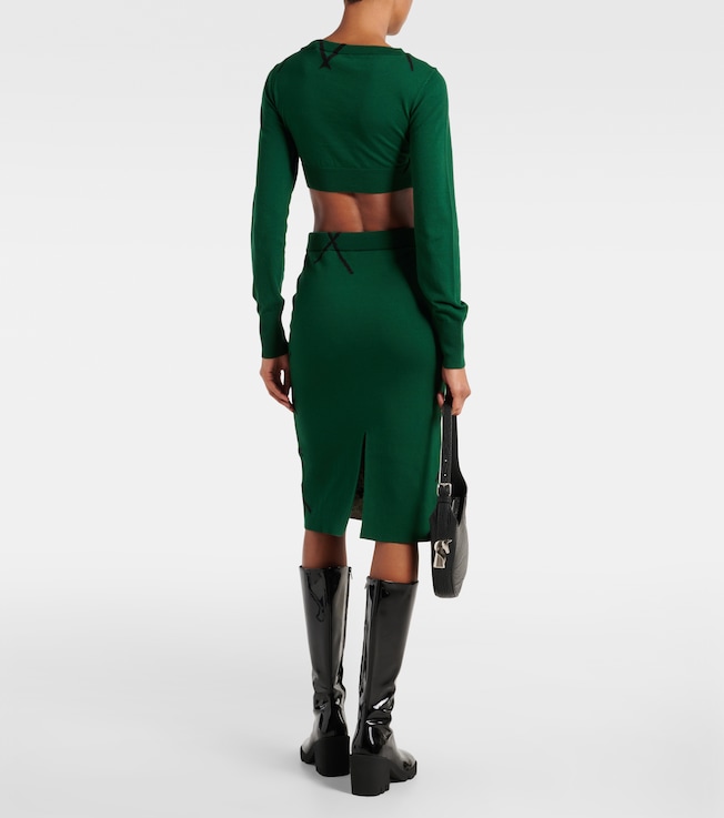 Burberry Burberry Argyle cropped cotton sweater