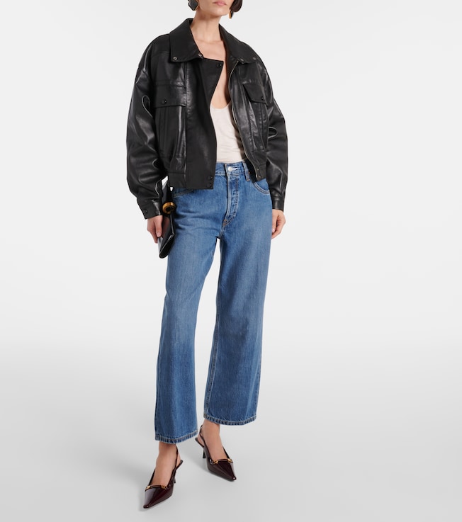 RE/DONE Loose Crop high-rise straight jeans