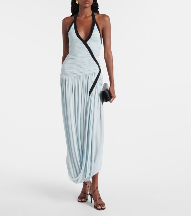 Christopher Esber Suspended ruched jersey maxi dress