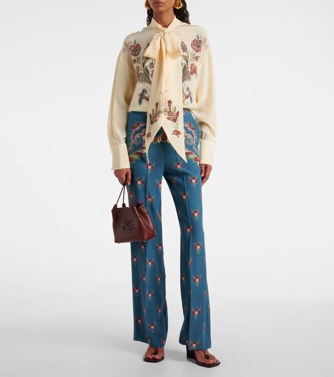 Etro Floral silk blouse