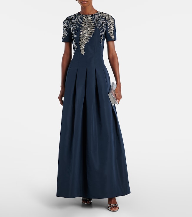 Oscar de la Renta Embellished faille gown