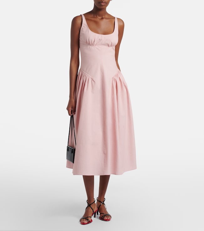 Proenza Schouler Solira seersucker midi dress