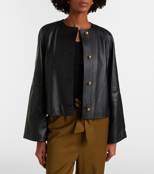 Max Mara Bouquet leather jacket