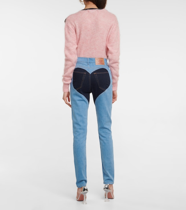 Y/Project Paneled high-rise skinny jeans