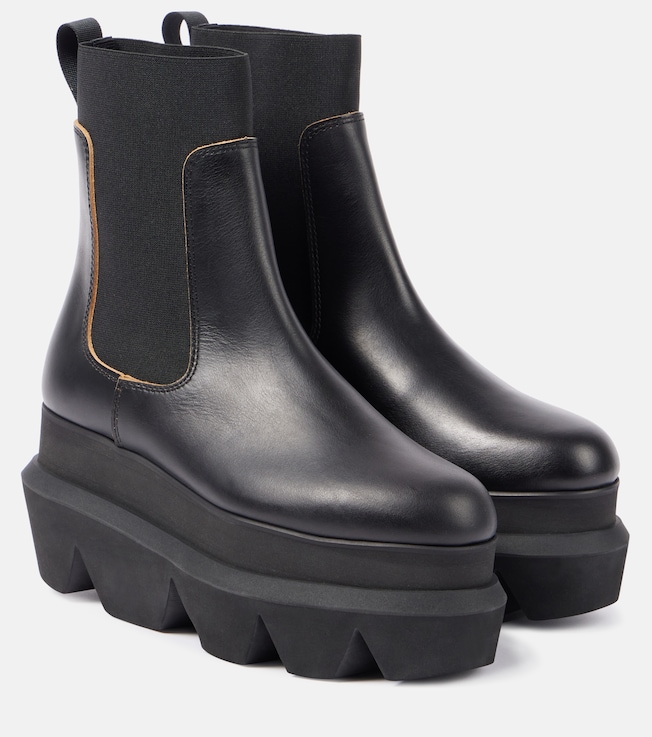 Sacai Leather Chelsea boots
