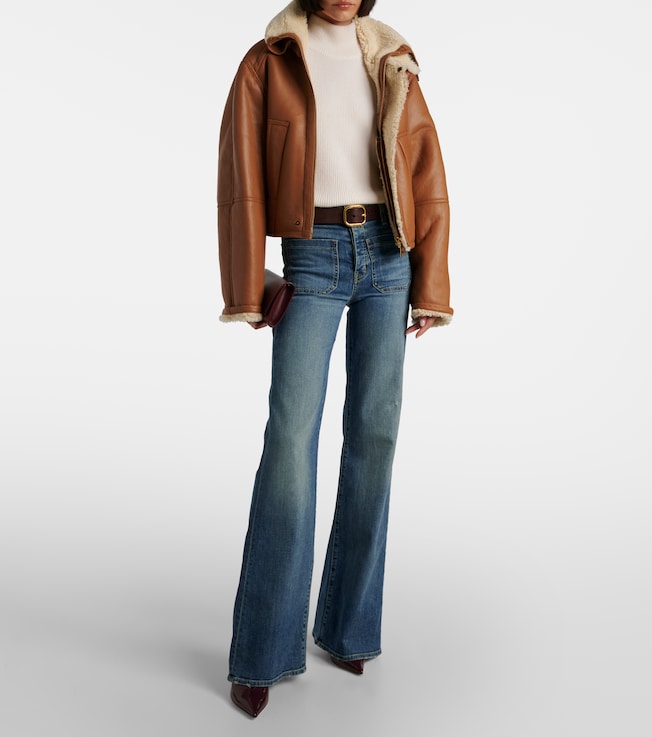 Victoria Beckham Shearling-lined coat
