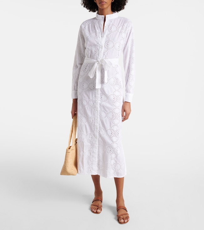 Melissa Odabash Luann broderie anglaise cotton midi dress