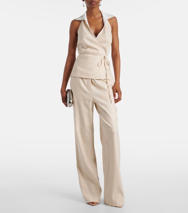 SIMKHAI Campbell linen top