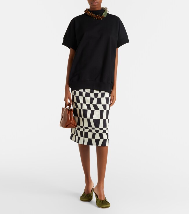 Dries Van Noten Printed pencil skirt
