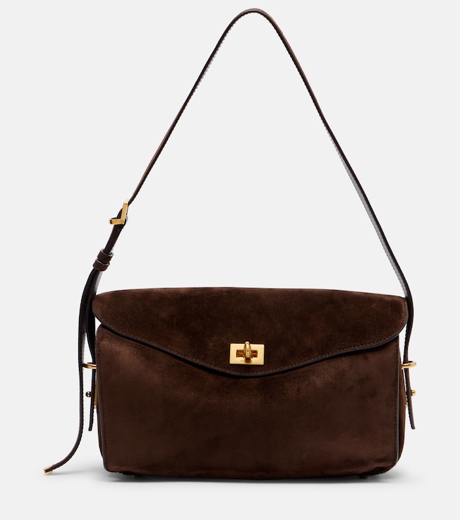 Balenciaga Le 7 Medium suede shoulder bag