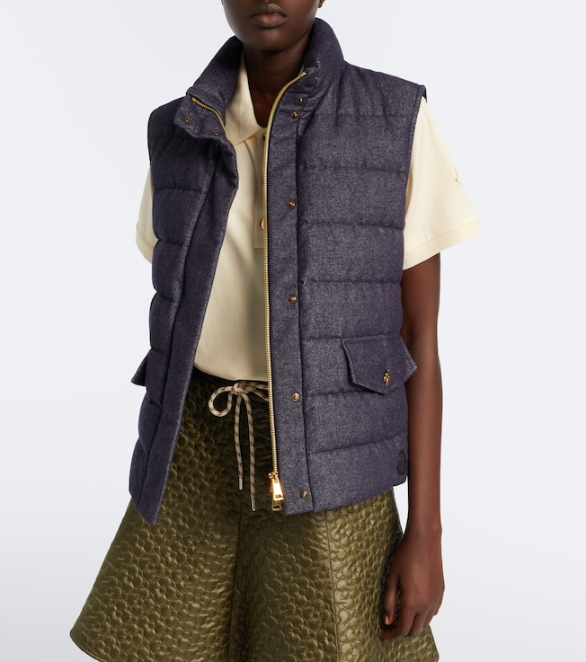 Moncler Bessez denim down vest