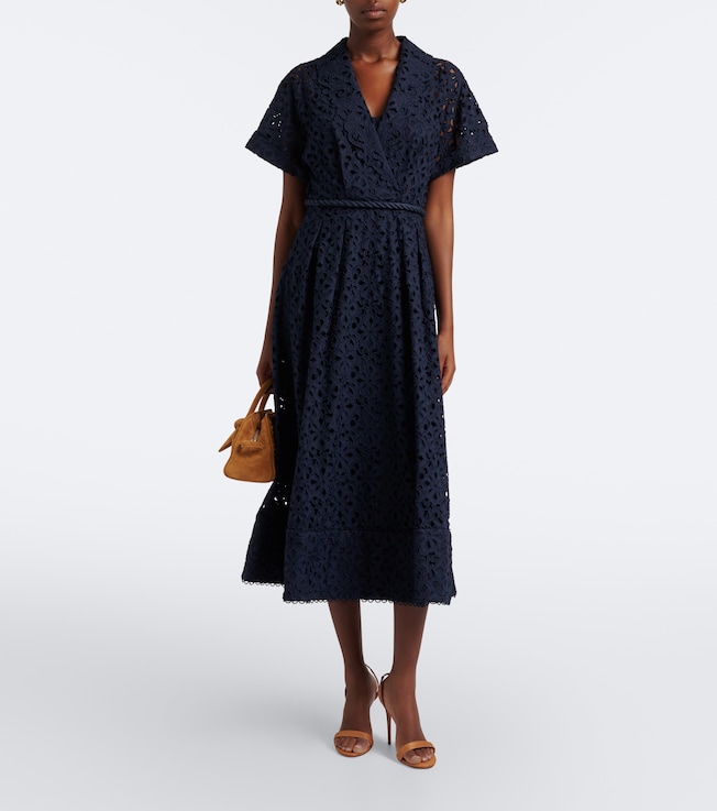 Rebecca Vallance Antalya broderie anglaise midi dress