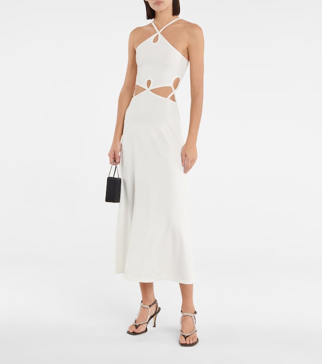 Christopher Esber Cutout ribbed-knit maxi dress