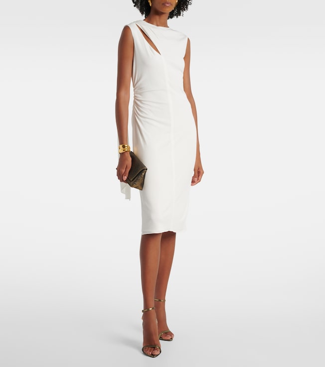 Tom Ford Cutout crepe jersey midi dress