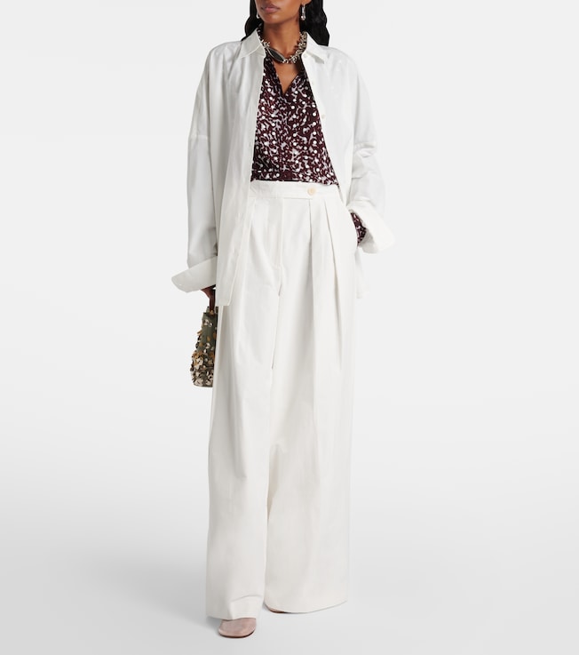 Dries Van Noten Pleated wide-leg pants