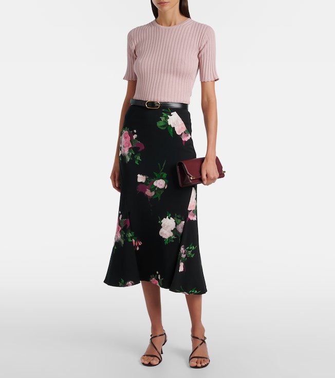Erdem Erdem Floral midi skirt