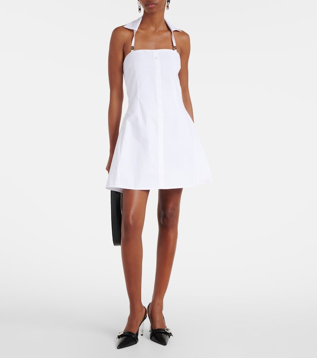 Coperni Halterneck cotton minidress