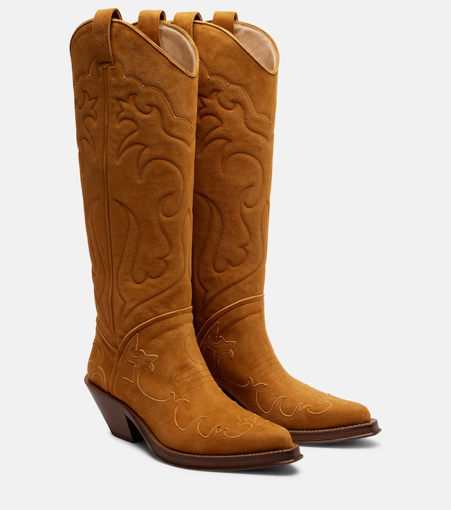 Gabriela Hearst Capitana suede cowboy boots