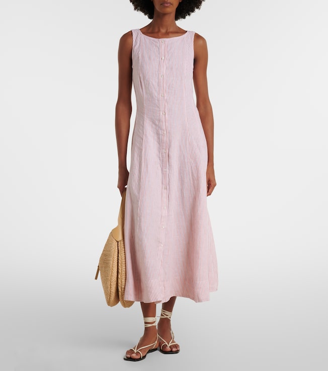 Polo Ralph Lauren Striped linen midi dress