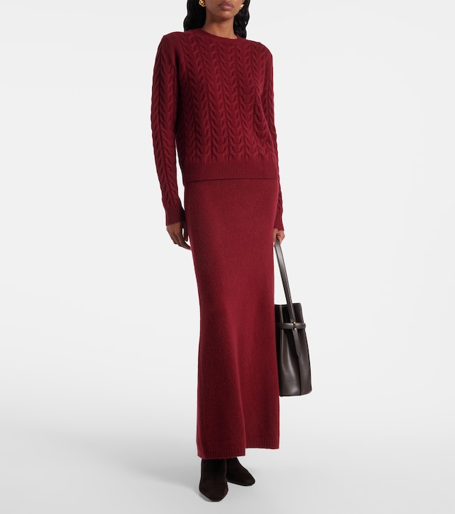 Max Mara Dorina cashmere-blend maxi skirt