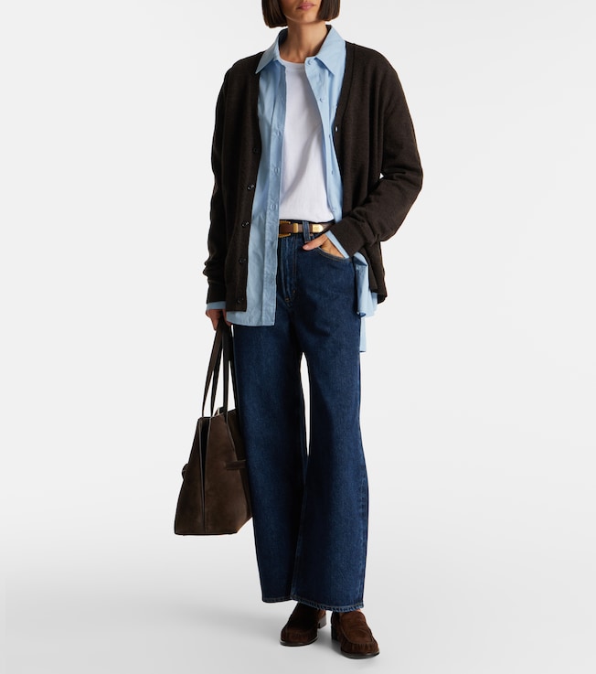 Agolde Low Curve cropped mid-rise barrel-leg jeans