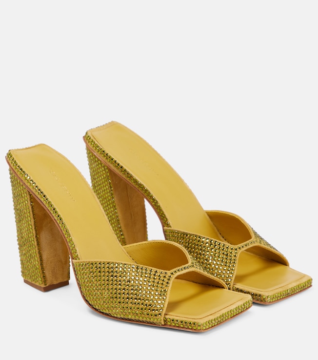 Gia Borghini Gia/Rhw Rosie 14 embellished suede mules