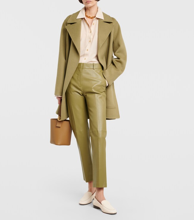 JOSEPH Coleman leather straight pants