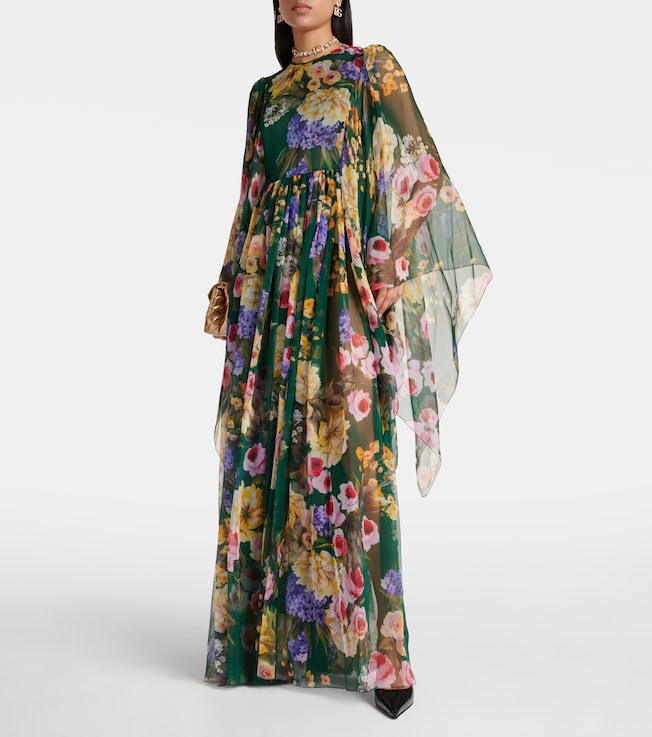 Dolce&Gabbana Floral silk chiffon gown