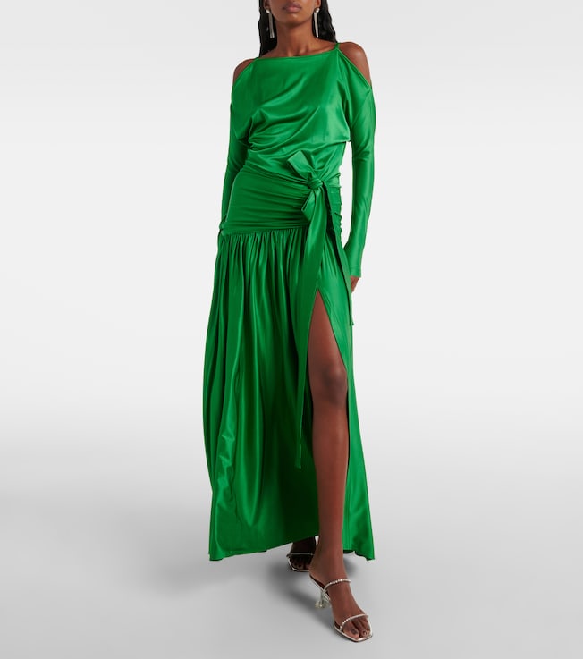 Rabanne Gathered satin gown