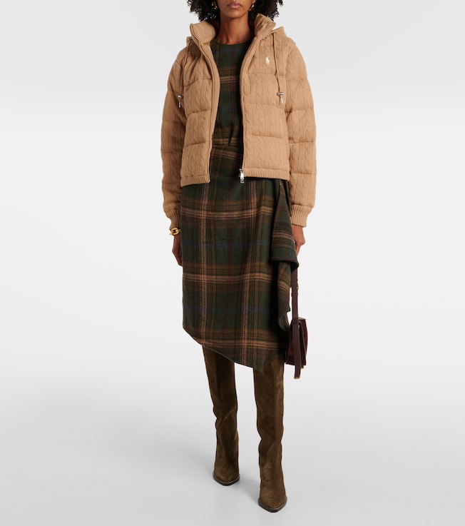 Polo Ralph Lauren Cable-knit wool and cashmere down jacket