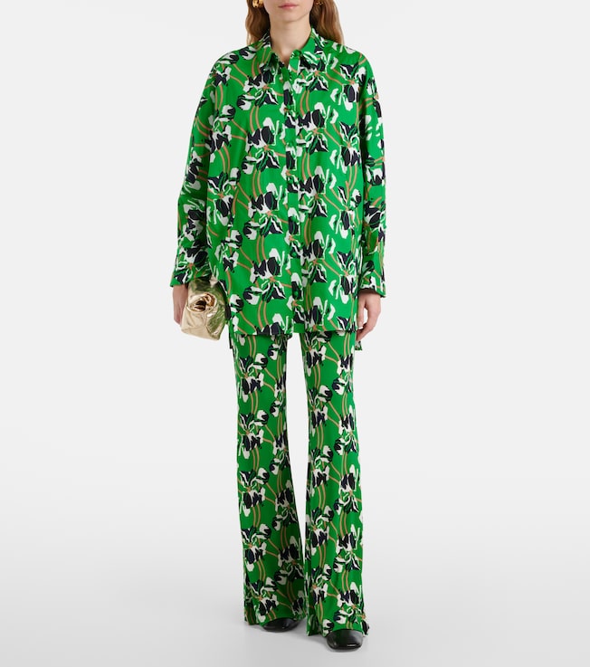 Diane von Furstenberg Caleb printed cotton blouse