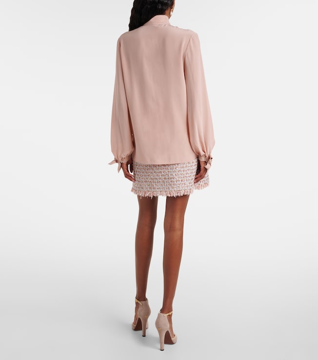 Valentino Garavani Valentino Garavani Bow-detail silk crêpe blouse