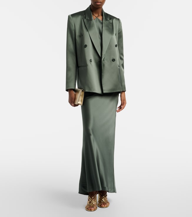 The Sei Silk satin maxi skirt