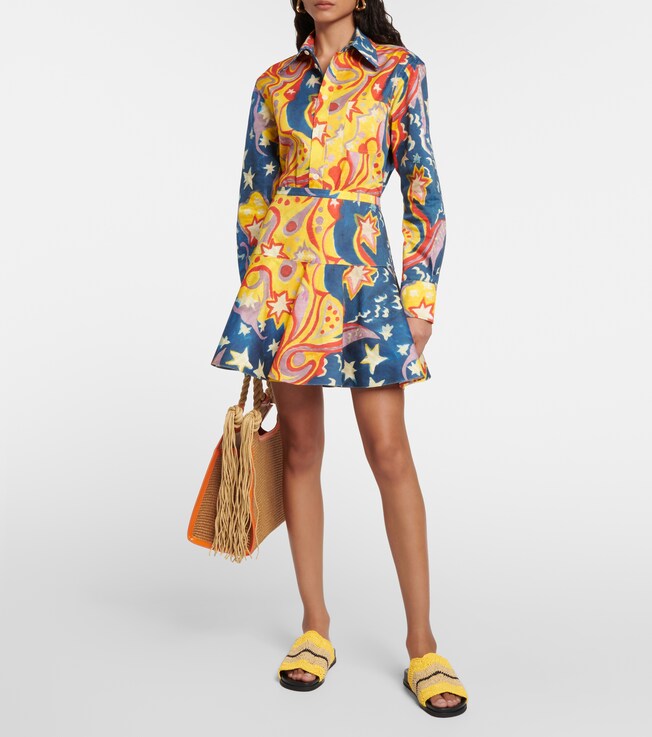 Marni x No Vacancy Inn printed cotton miniskirt