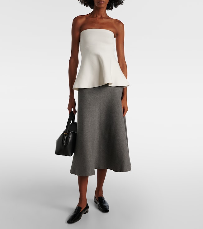The Frankie Shop Gabrielle knitted midi skirt